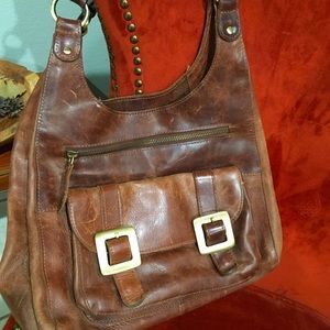 handmade leather shoulder bag